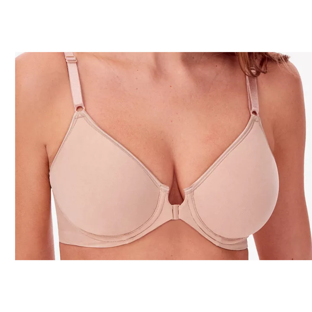 Bali Comfort Revolution Tailored Front-Close Shaping Underwire Bra Nude 40B NWT - Picture 2 of 4